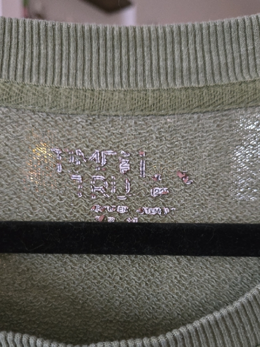 Time and Tru Green Crewneck Sweater - Picture 2 of 5